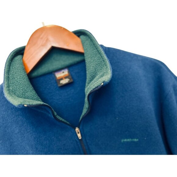 Patagonia Mens Blue Synchilla Fleece Quarter-Zip Pullover Jacket Size Large - Picture 5 of 8